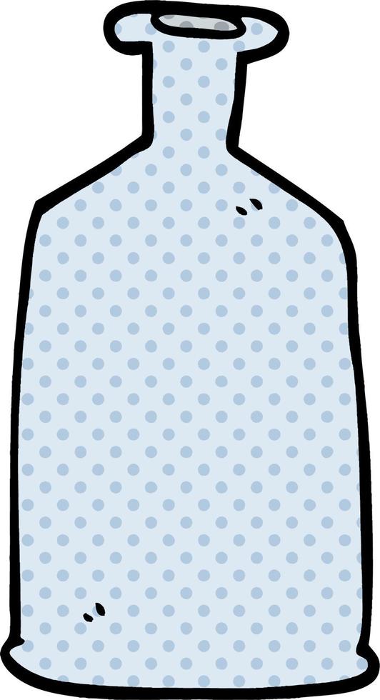 cartoon doodle clear glass bottle vector