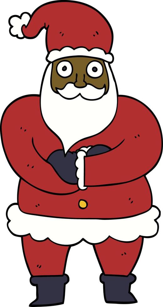 cartoon doodle santa vector