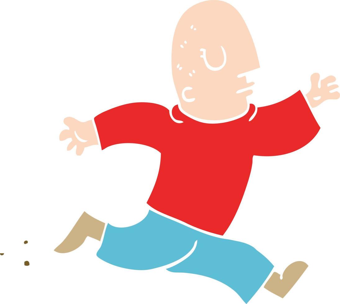 cartoon doodle man running vector