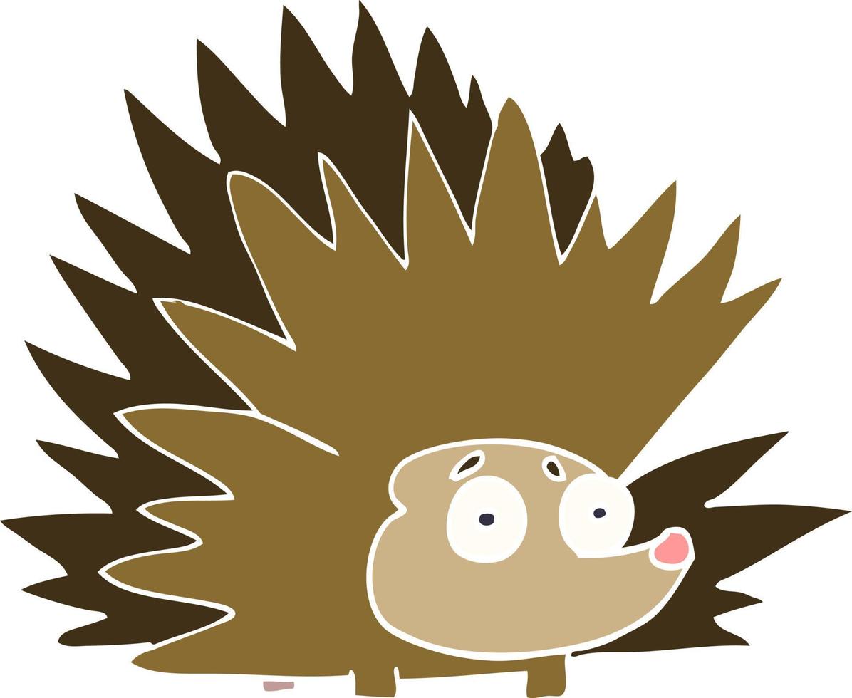 cartoon doodle spiky hedgehog vector