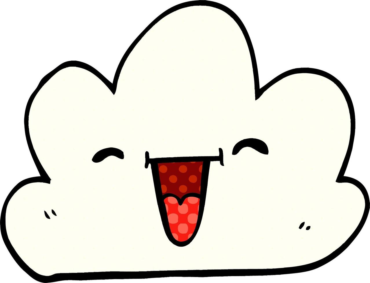 cartoon doodle expressive weather cloud vector