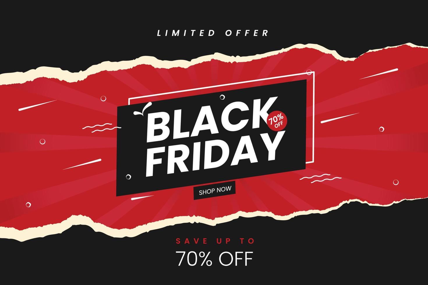 Black friday sale banner with crack effect vector