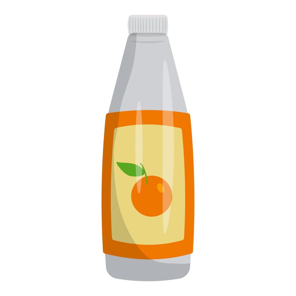 mermelada de naranja en una botella. vector