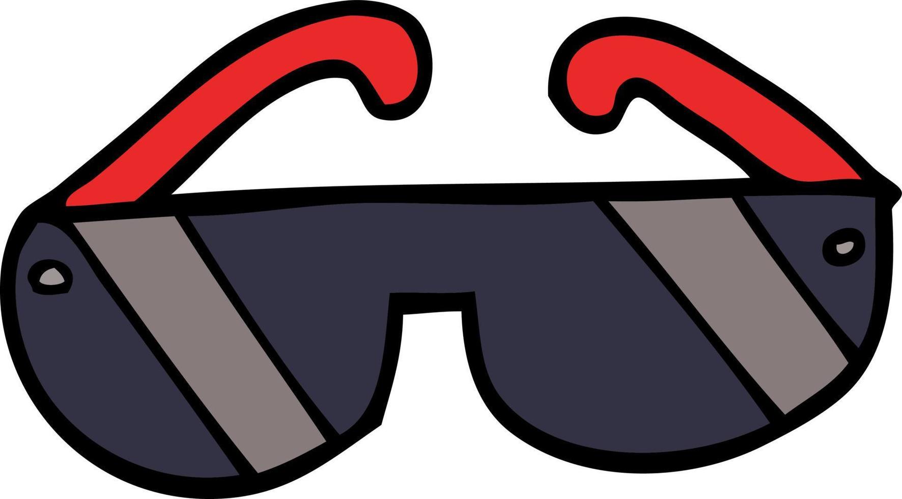 gafas de sol de garabato de dibujos animados vector