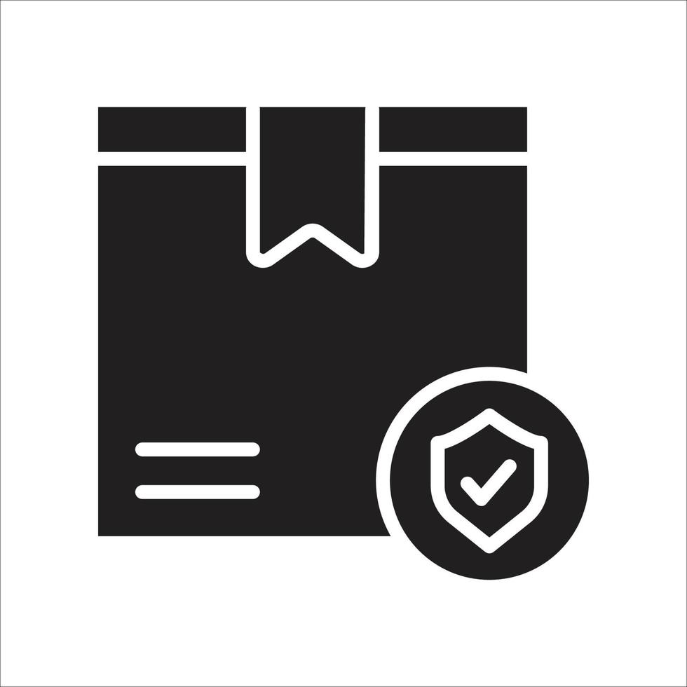 Secure delivery glyph icon vector
