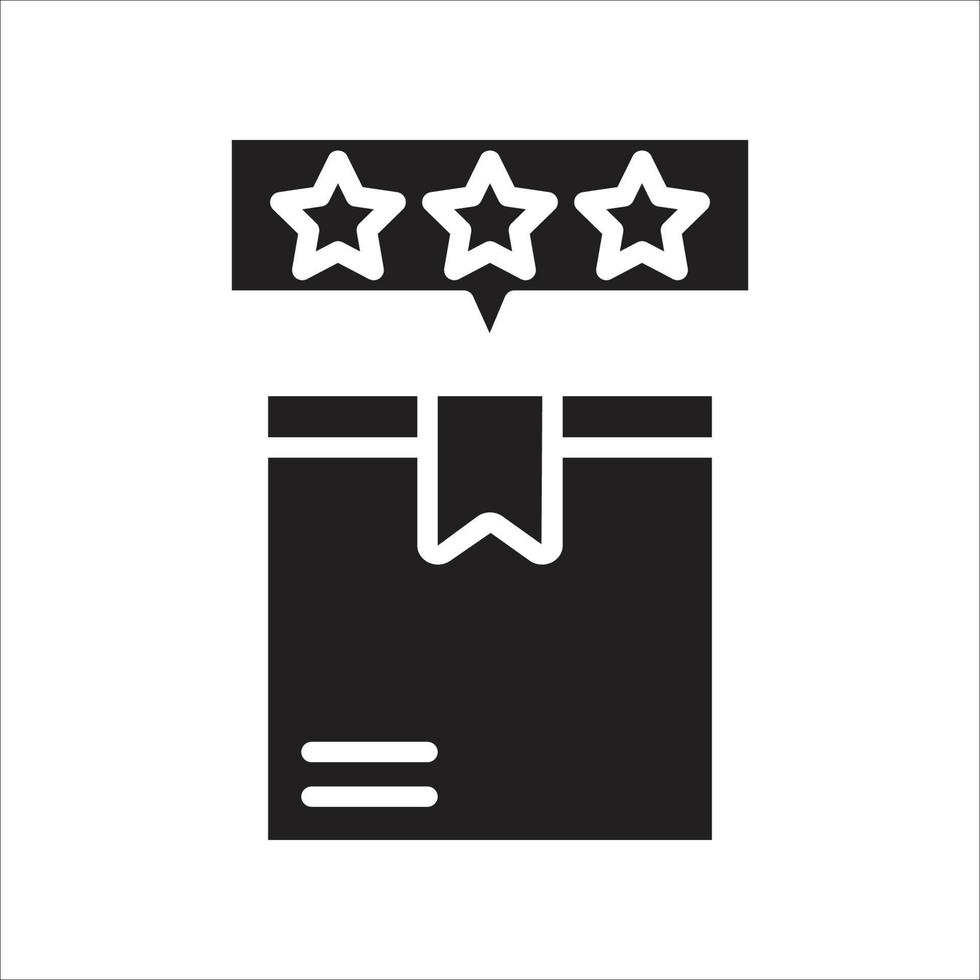 Delivery Box Rating Glyph Icon vector