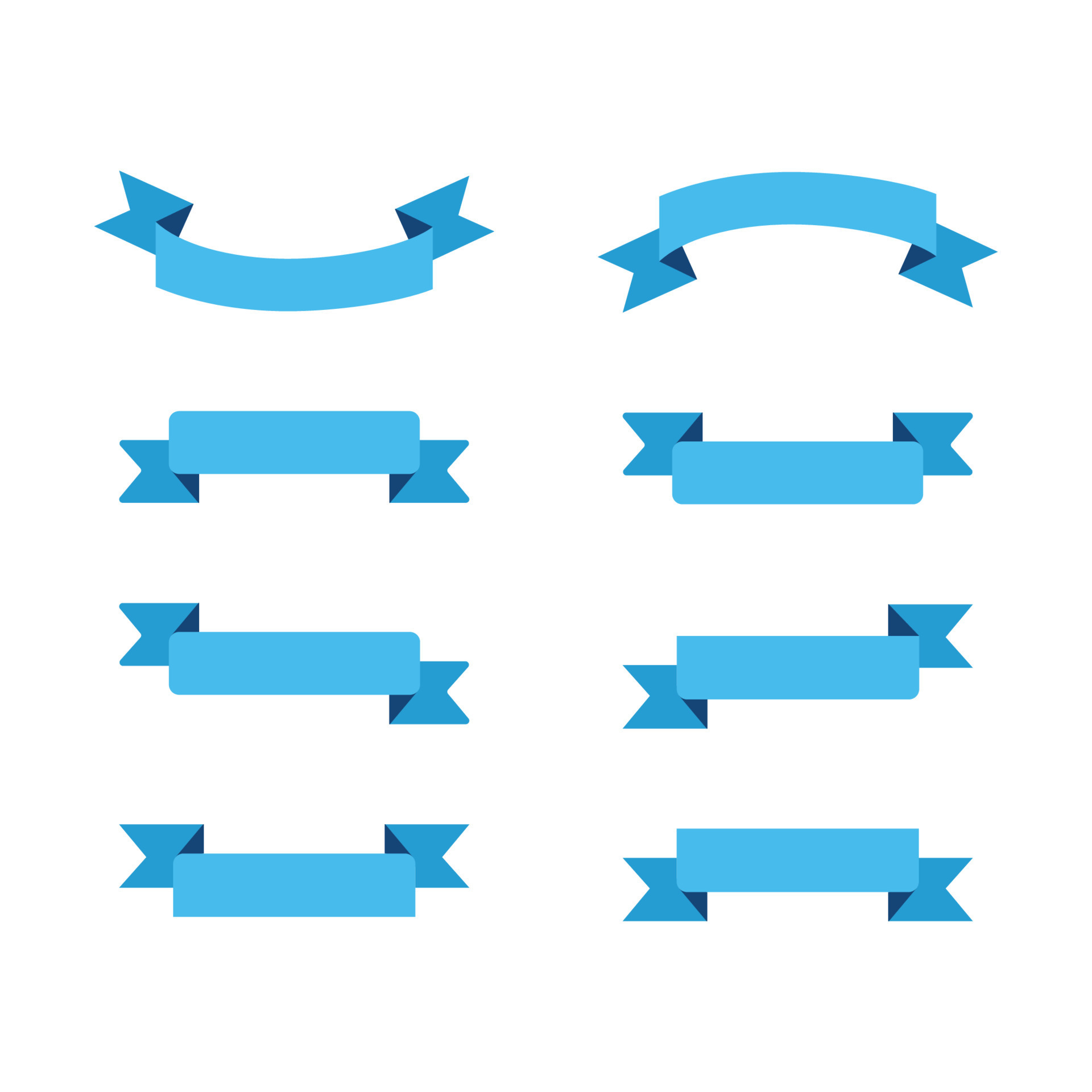 Set of Blue Ribbon Vector 12147115 Vector Art at Vecteezy