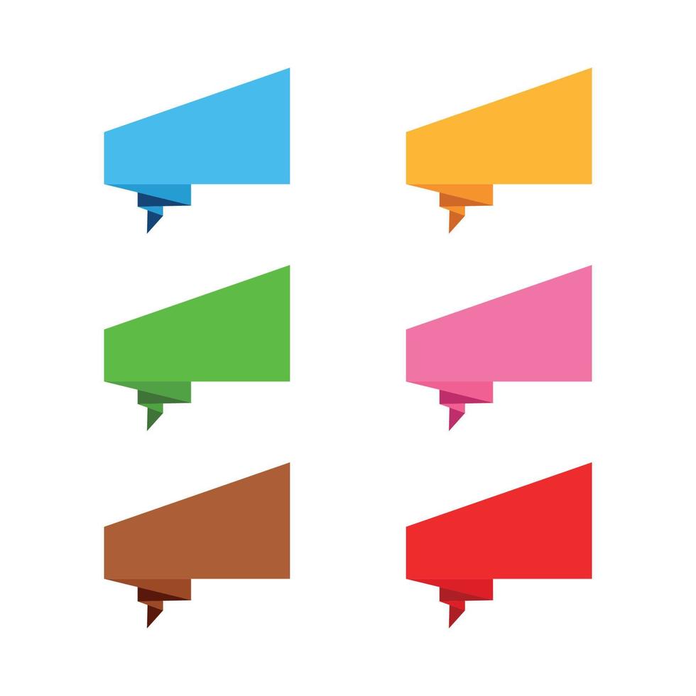 Colorful Origami Banners Vector