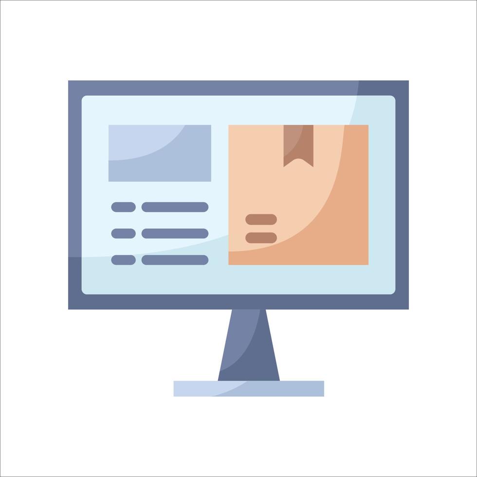Online delivery flat icon vector