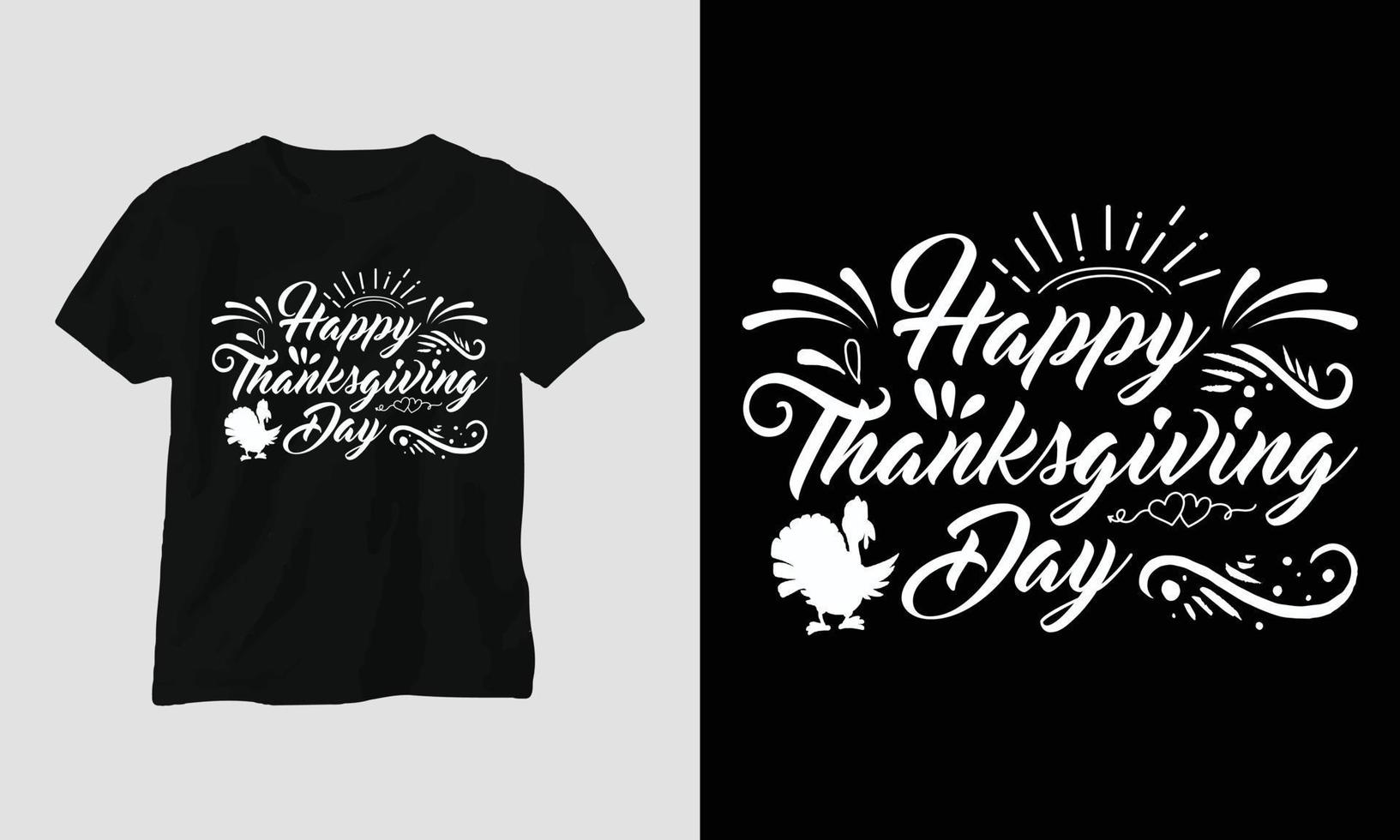 Fall Thanksgiving Day T-shirt Graphic vector