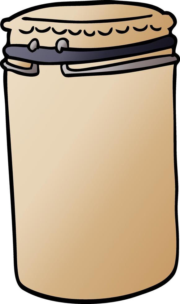 cartoon doodle storage jar vector