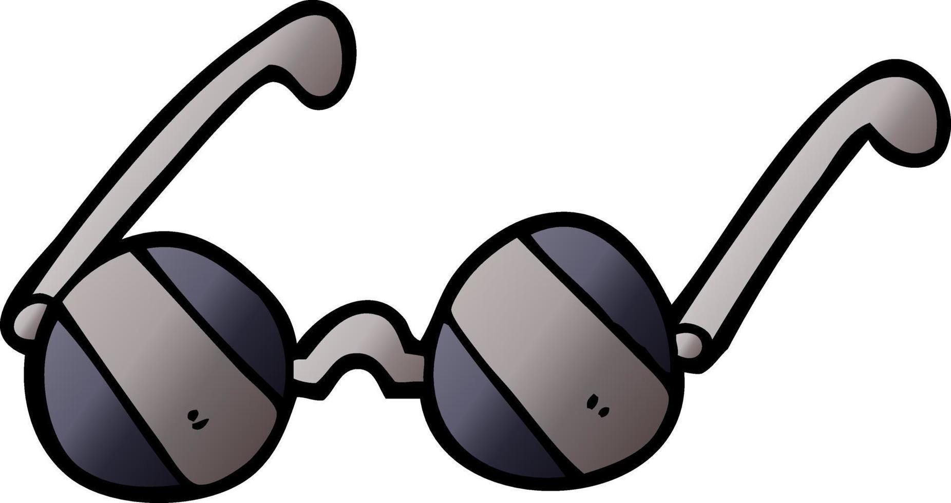 gafas de sol de garabato de dibujos animados vector