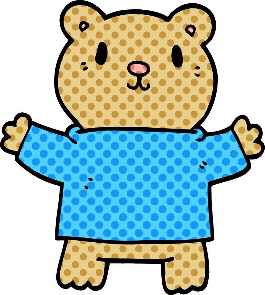 cartoon doodle teddy bear vector