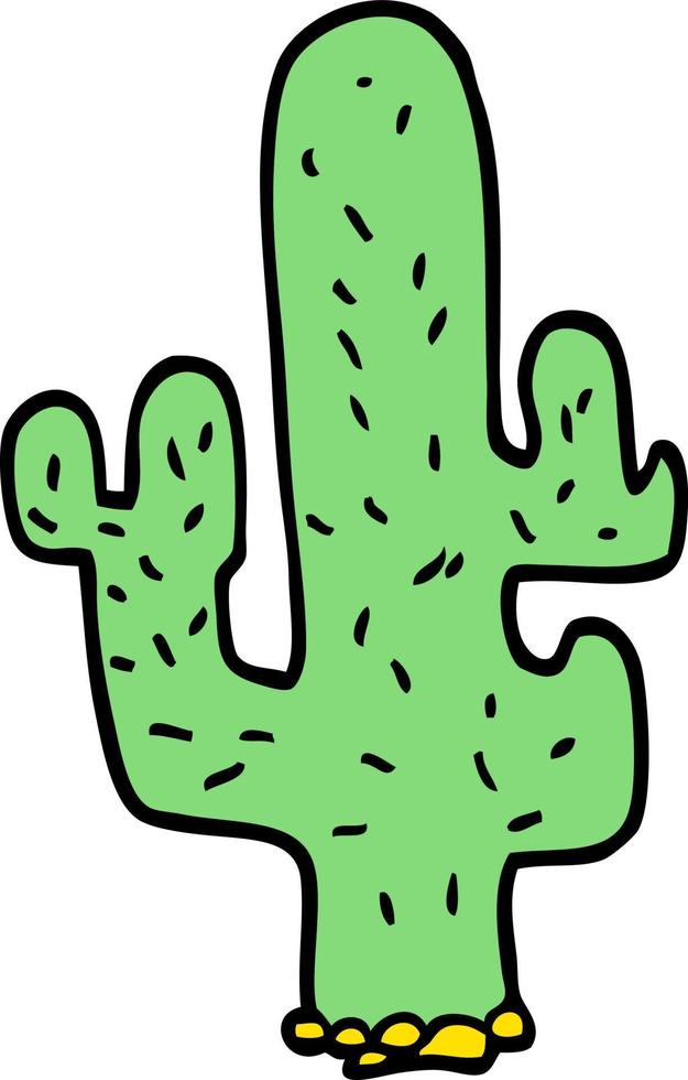 cartoon doodle cactus vector