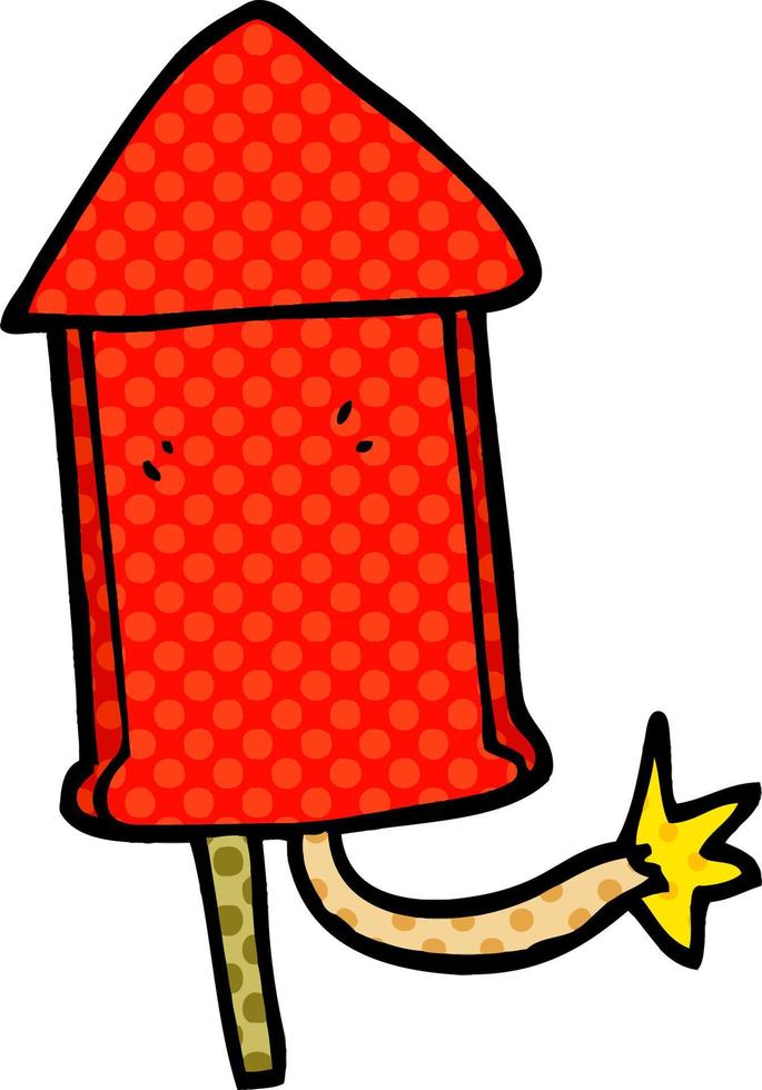 cartoon doodle firework vector