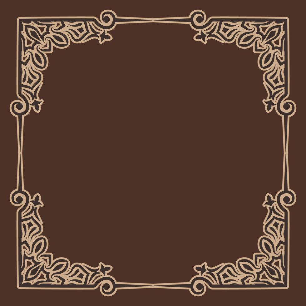 vintage frame  classic decoration  antique carving vector