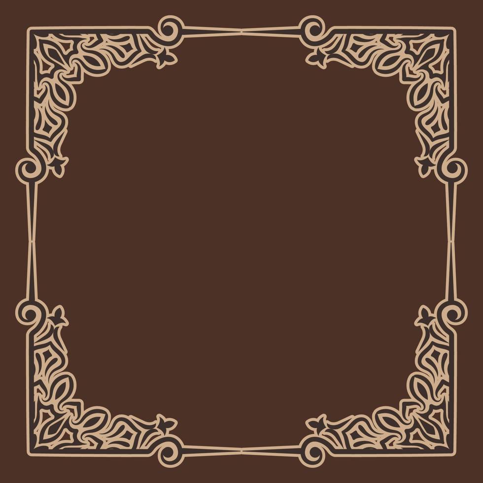 vintage frame  classic decoration  antique carving vector