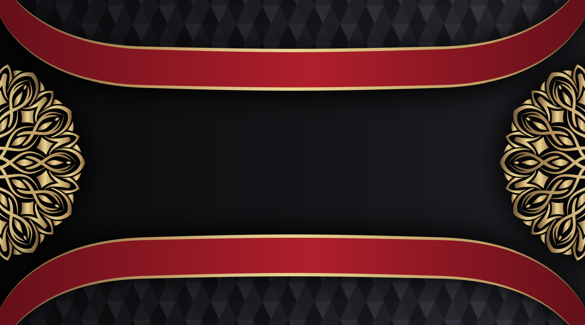 mandala background black and red with gold border 12147471 Vector Art at Vecteezy