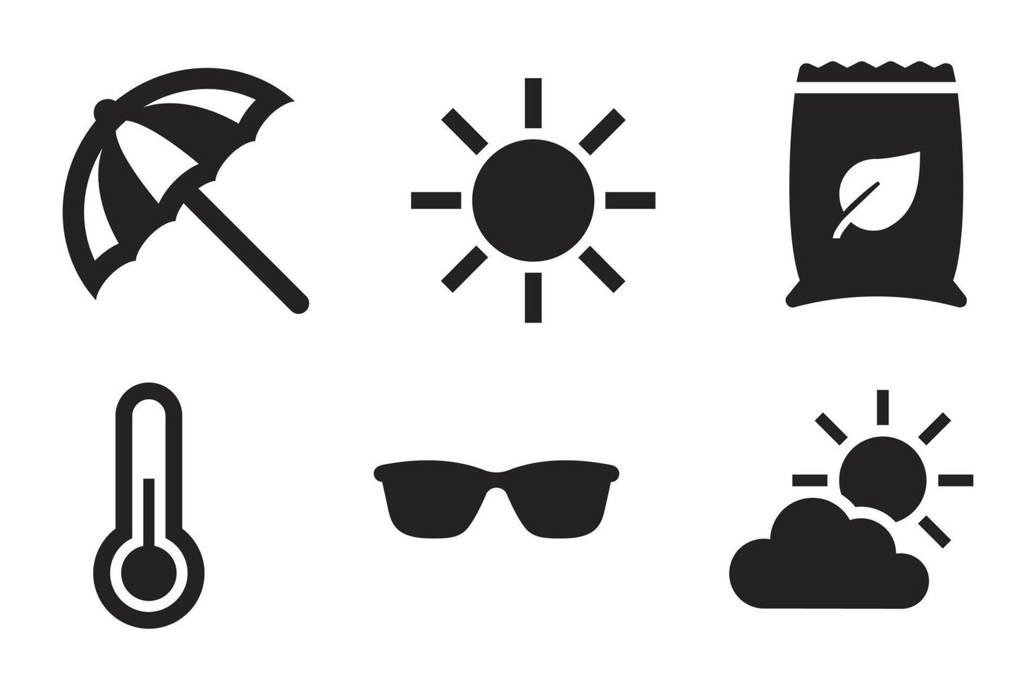 clouds in different weather, season, icon set. Lines with editable strokes vector