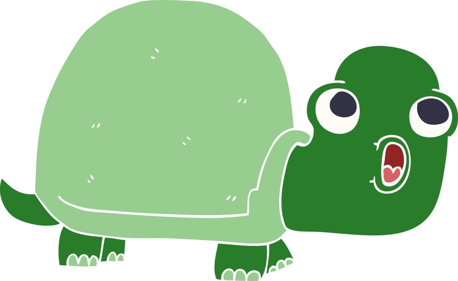 cartoon doodle shocked turtle vector