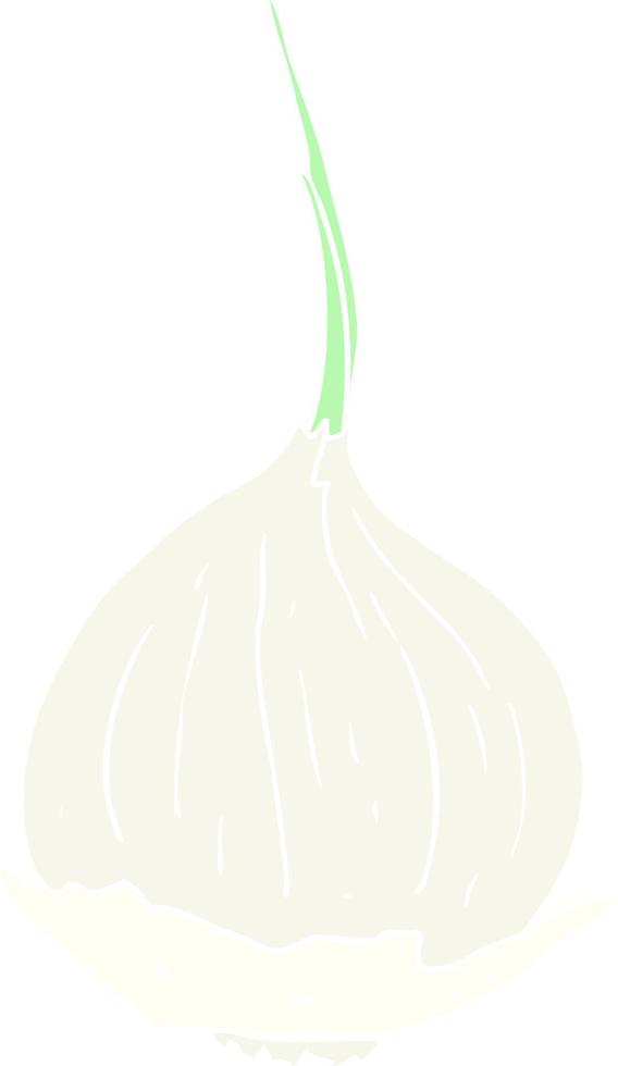 flat color illustration of a cartoon onion vector