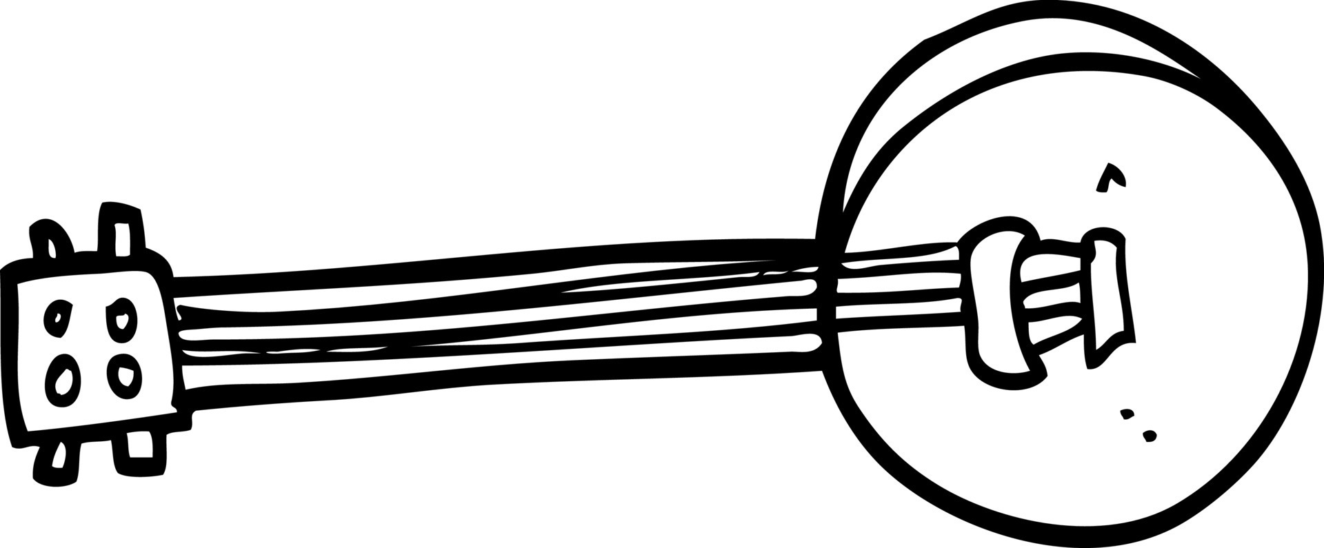 line drawing cartoon banjo 12147538 Vector Art at Vecteezy