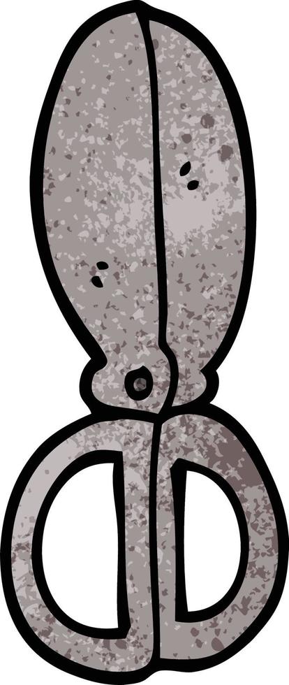 cartoon doodle closed scissors vector