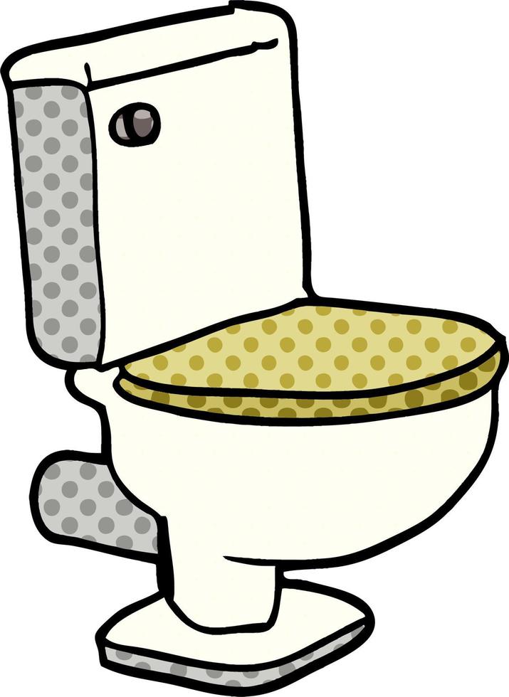 cartoon doodle closed toilet vector