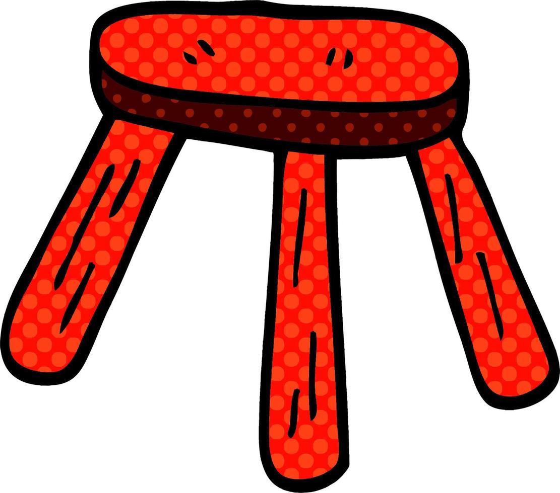 cartoon doodle low stool vector