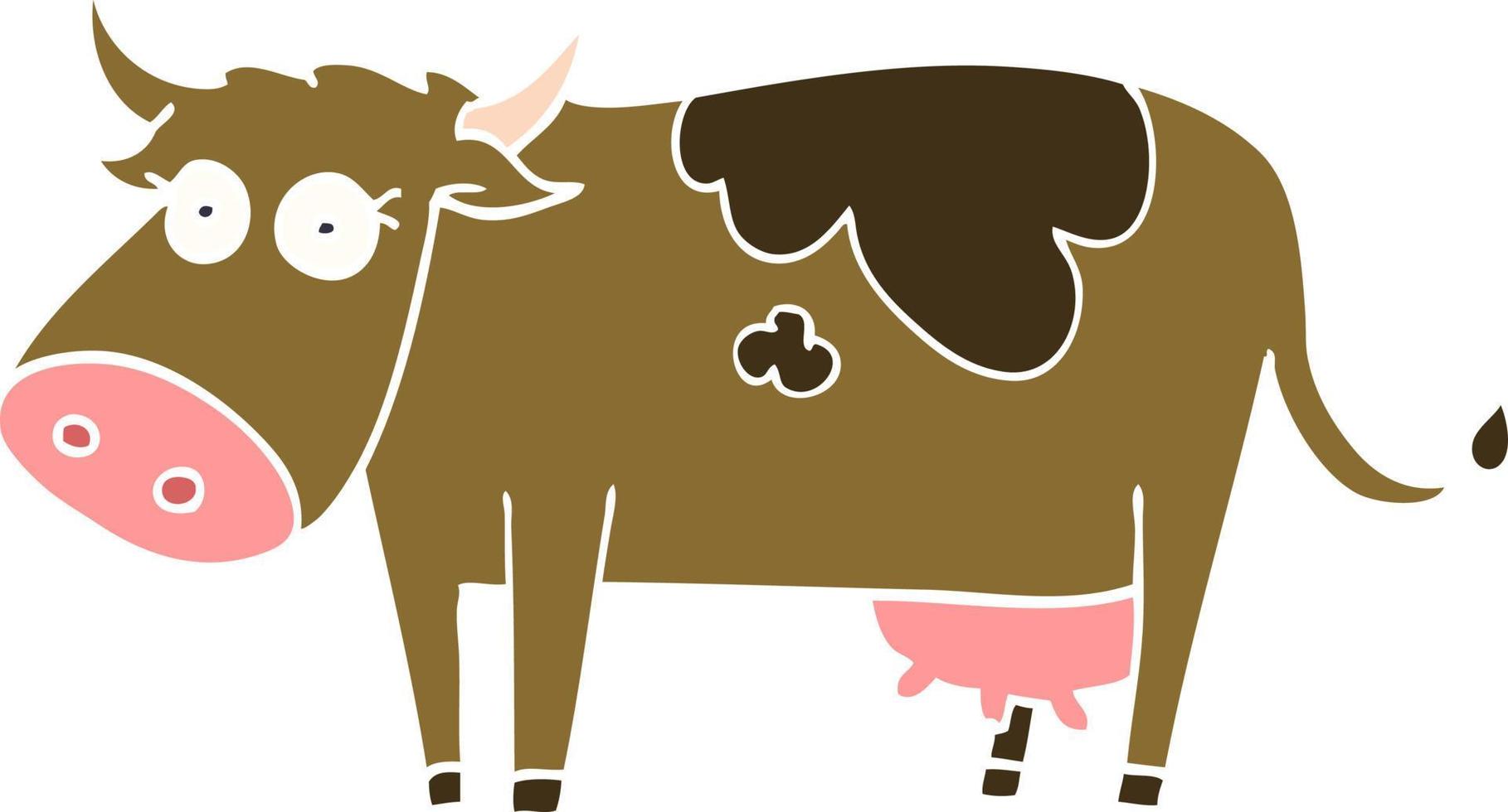 caricatura, garabato, granja, vaca vector