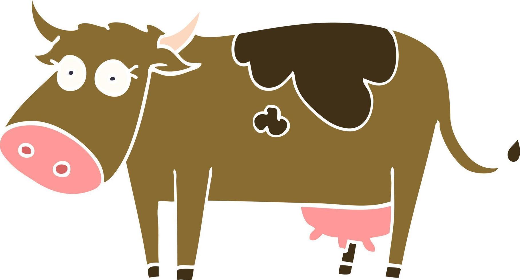 cartoon doodle farm cow vector