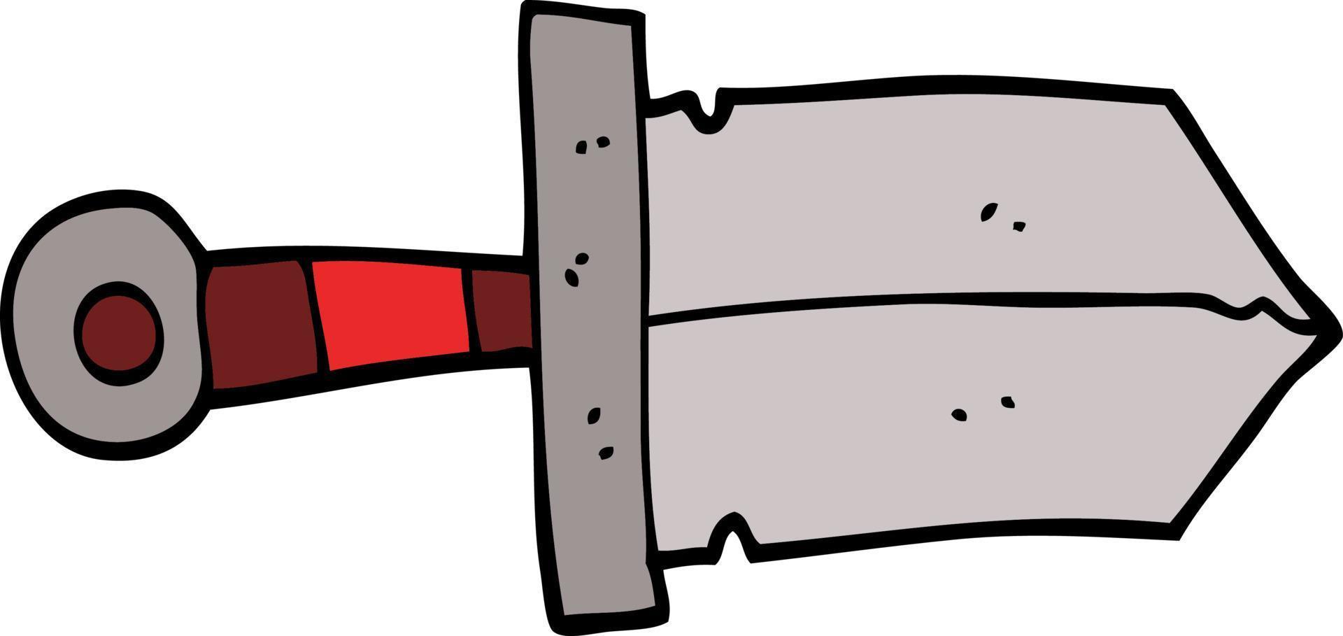 cartoon doodle dagger vector