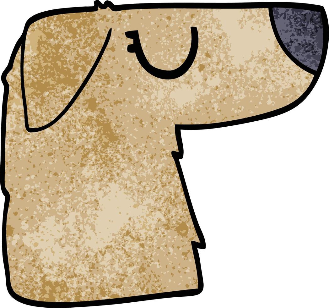 cartoon doodle dog face vector