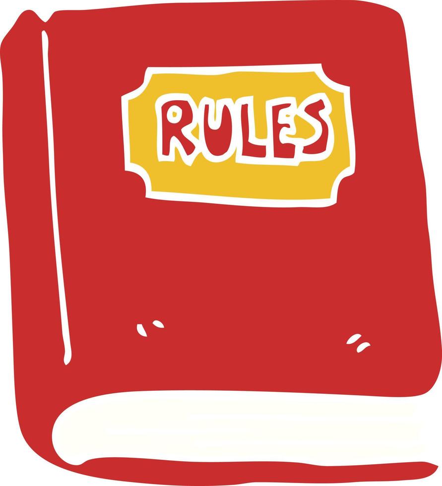 cartoon doodle rule book vector