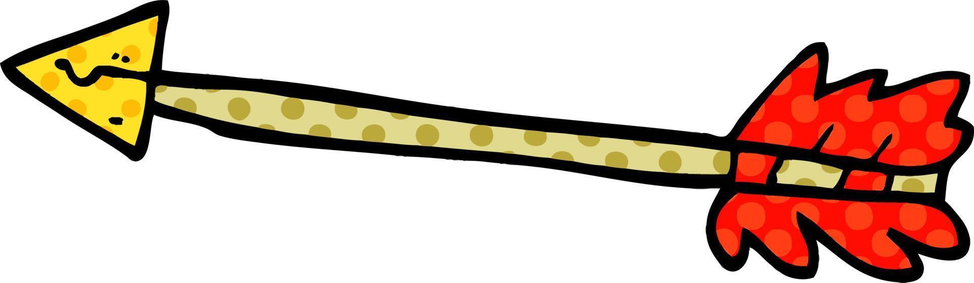 cartoon doodle long arrow vector