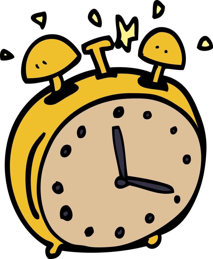 cartoon doodle alram clock vector