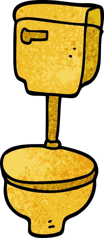 cartoon doodle golden toilet vector