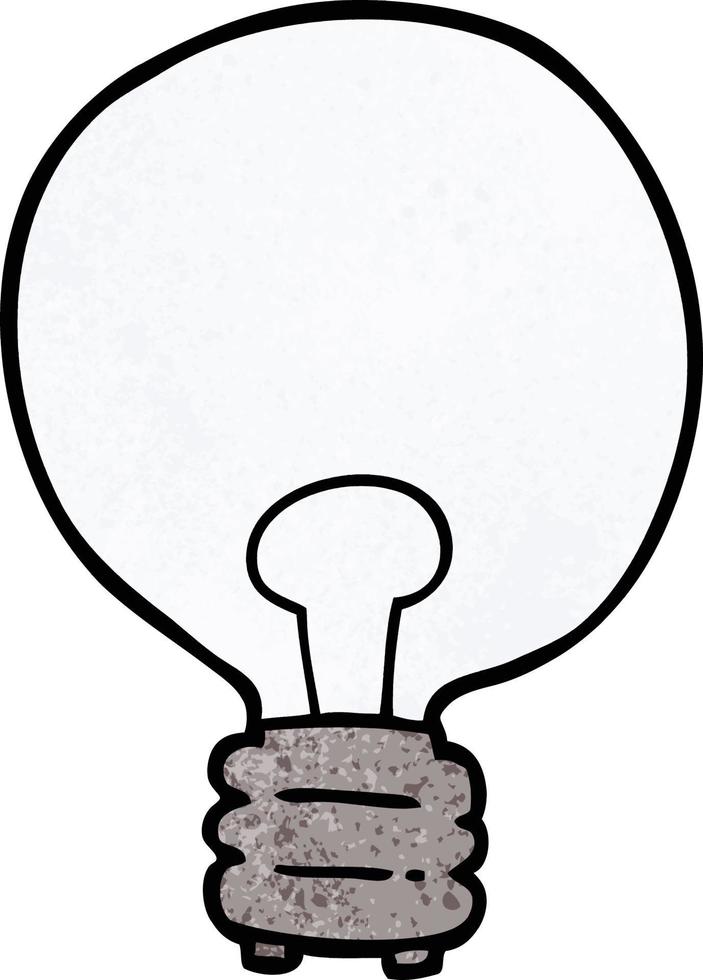 cartoon doodle light bulb vector