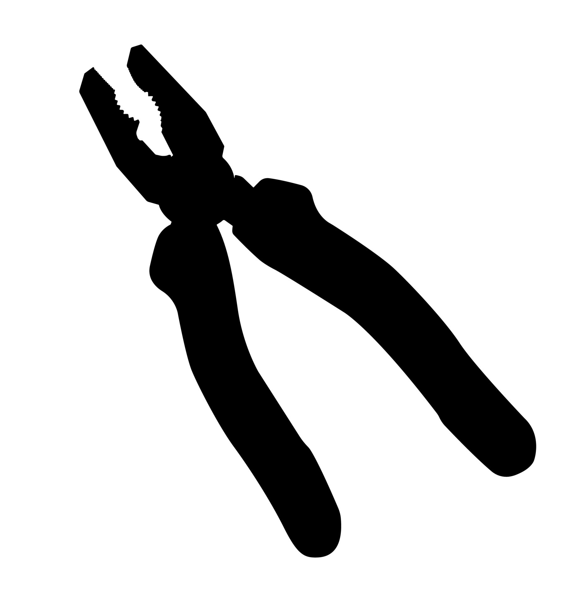 Linesman Pliers Silhouette, Pliers Hand tool Illustration 12147976