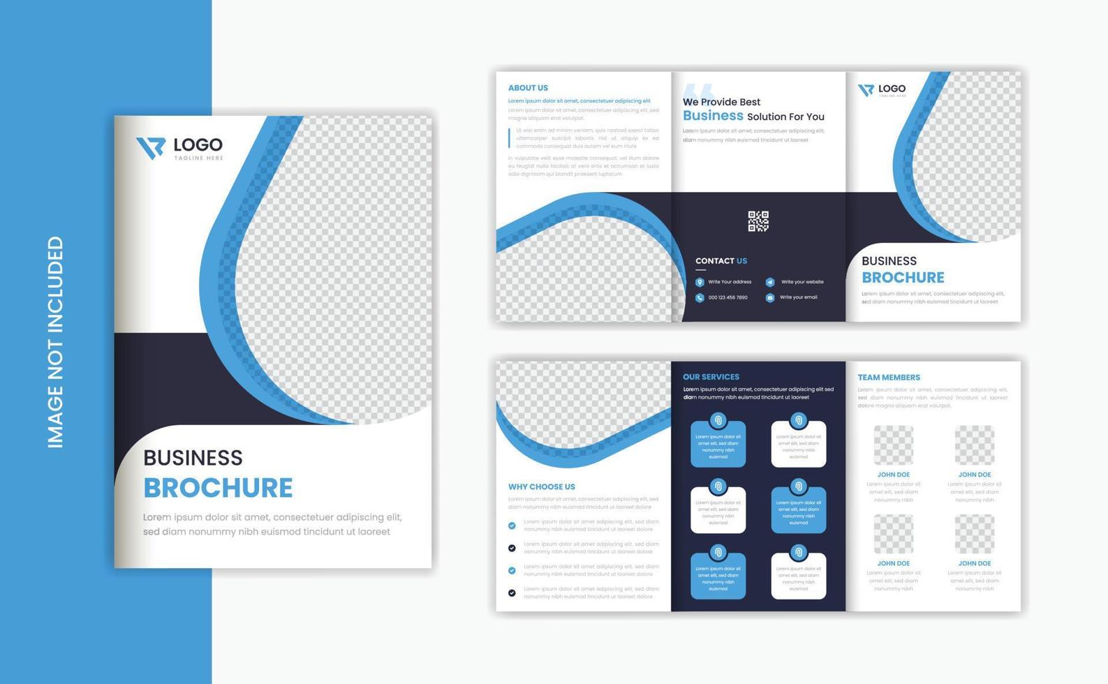 A5 Corporate brochure design template, business profile, corporate presentation vector