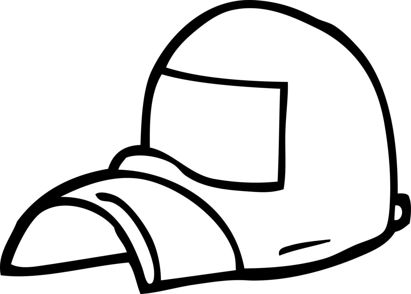 line drawing cartoon cap vector