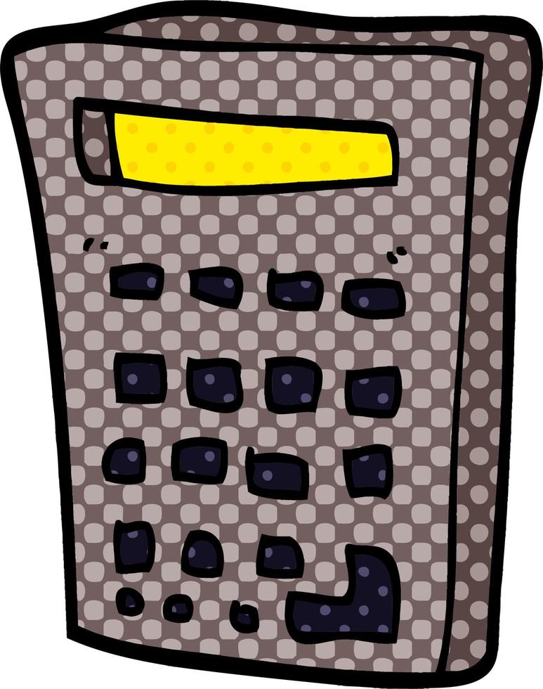 cartoon doodle electronic calculator vector
