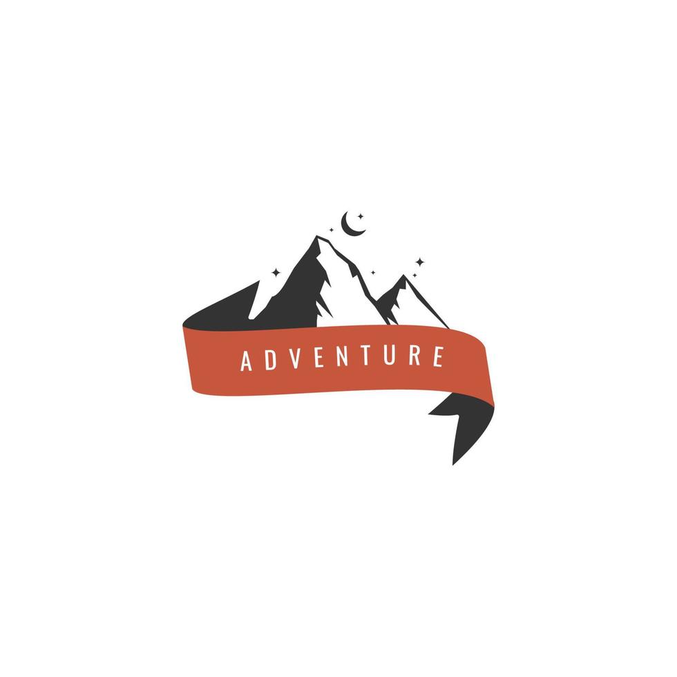 diseño de plantilla de logotipo de aventura de montaña vector