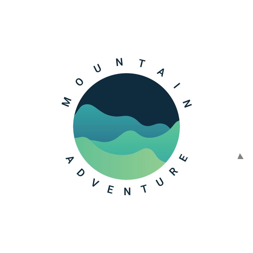 diseño de plantilla de logotipo de aventura de montaña vector