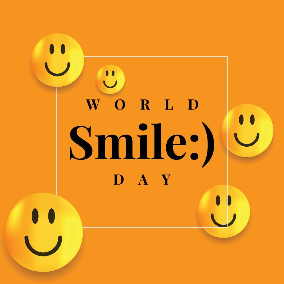 World smile day illustration template design vector