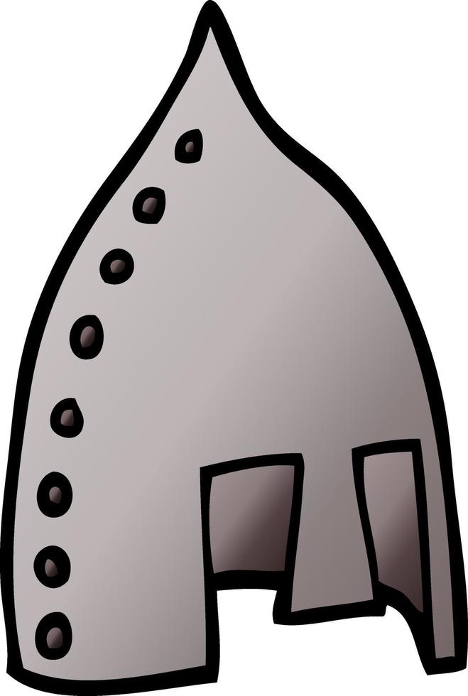 cartoon doodle viking helmet vector