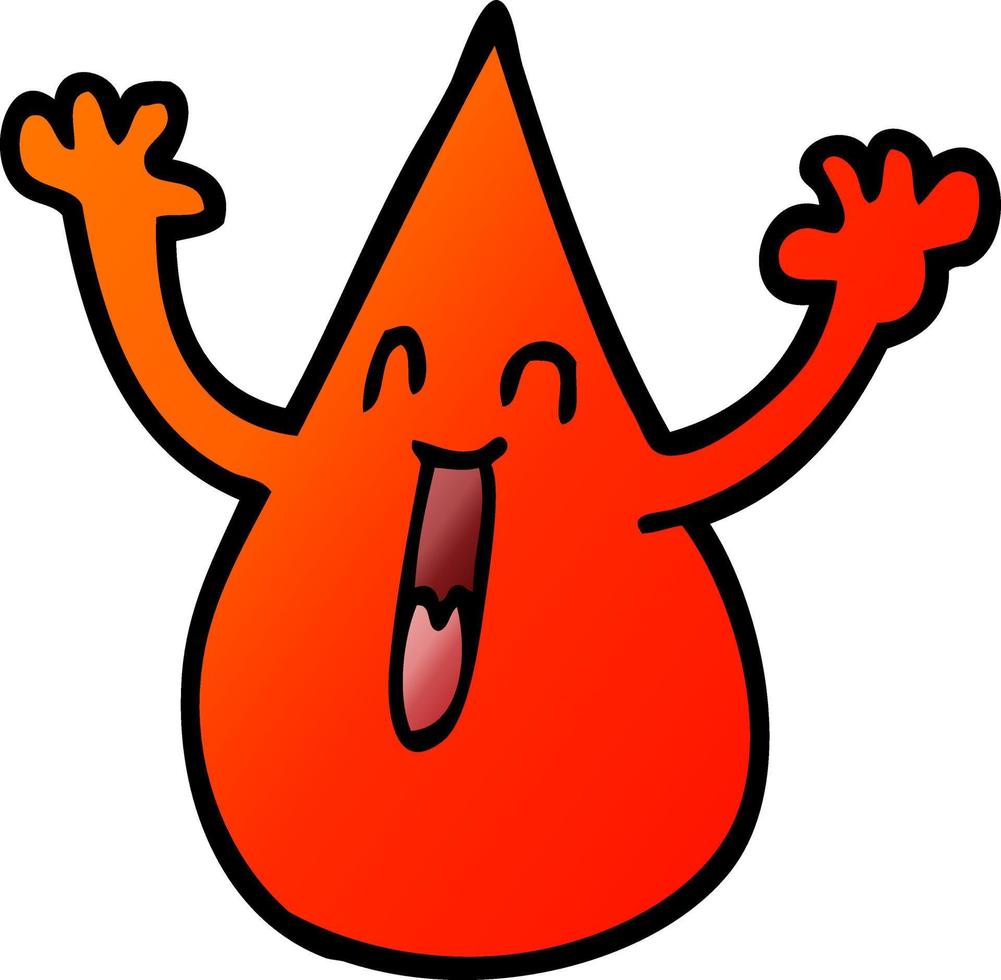 cartoon doodle blood droplet vector