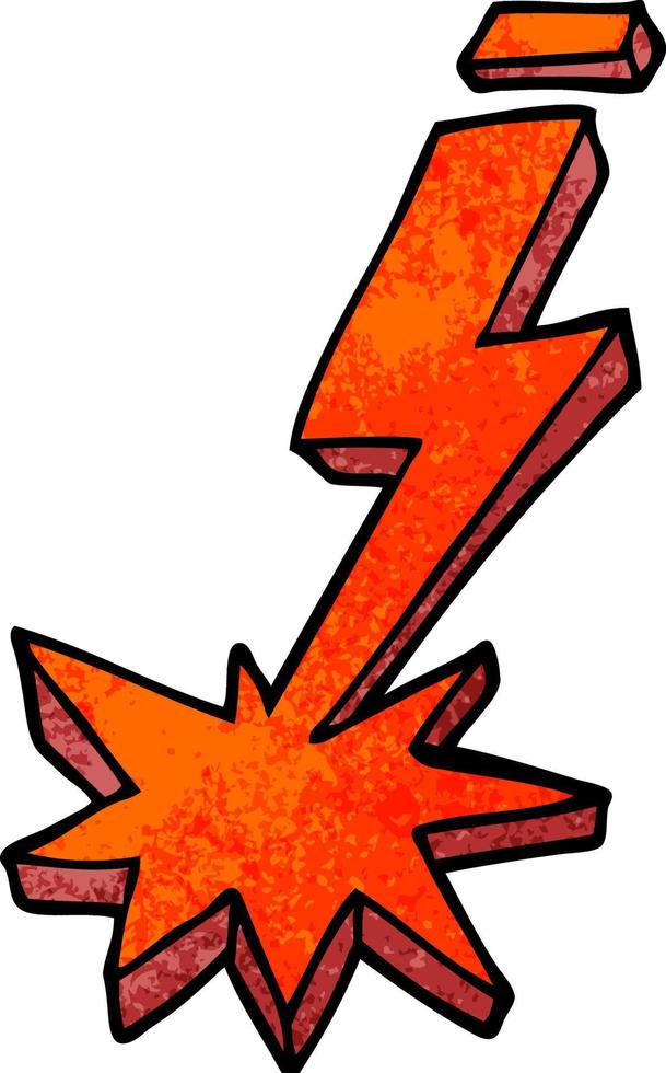 cartoon doodle thunder bolt vector