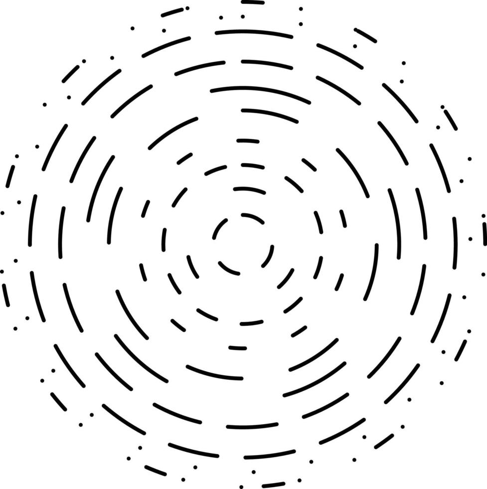 giro de círculo negro abstracto sobre fondo blanco. vector