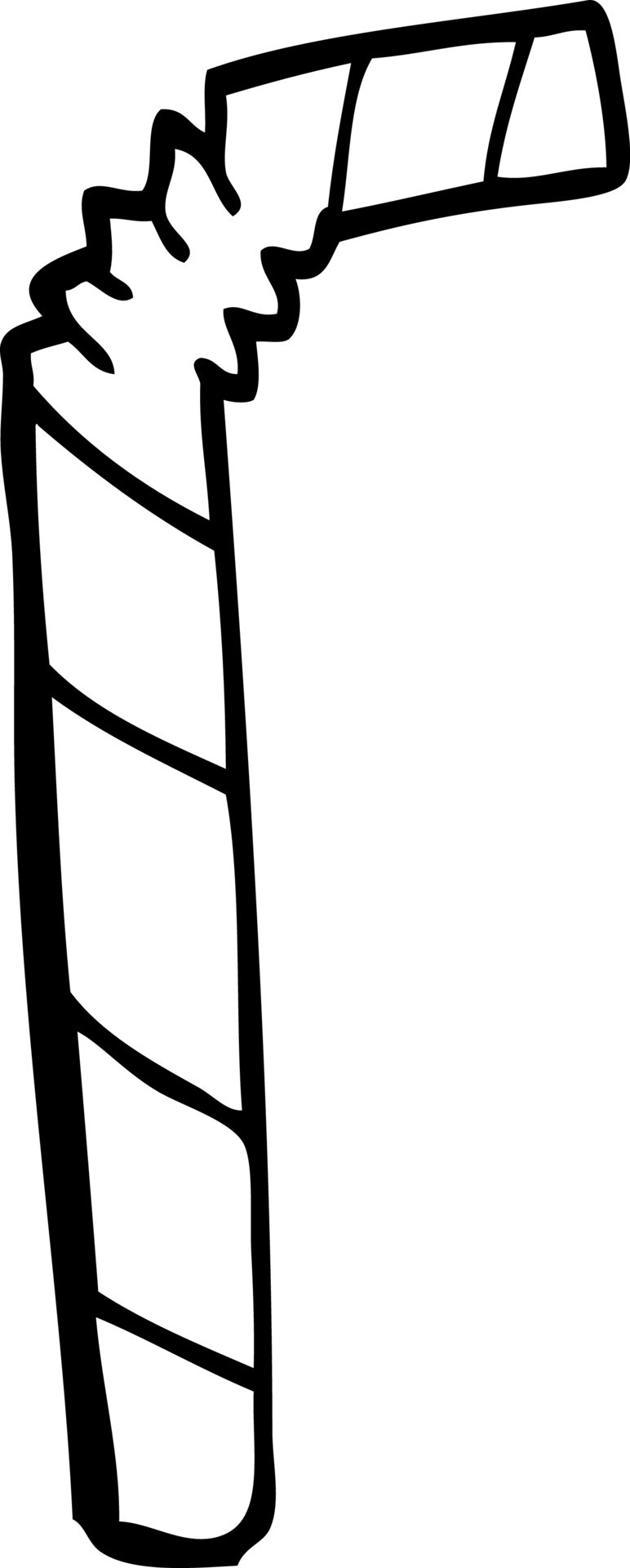 line drawing cartoon striped straw 12148394 Vector Art at Vecteezy